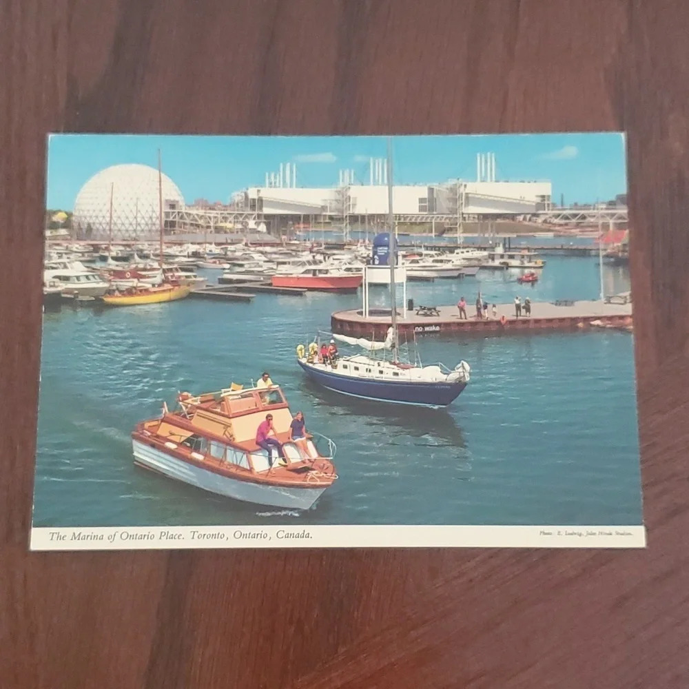 Postcard The Marina of Ontario Place, Toronto, Lake Ontario, Canada